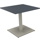 Besprechungstisch communication, 72cm (H), 80x80cm (BxT), rechteckig, lavagrau / silber