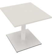 Besprechungstisch communication, 72cm (H), 80x80cm (BxT), rechteckig, wei&szlig; / wei&szlig;