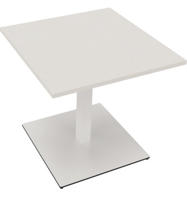 Besprechungstisch communication, 72cm (H), 80x80cm (BxT), rechteckig, wei&szlig; / wei&szlig;