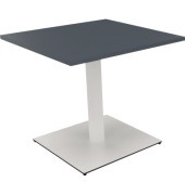 Besprechungstisch communication, 72cm (H), 80x80cm (BxT), rechteckig, lavagrau / wei&szlig;