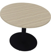 Besprechungstisch communication 810019171, 72cm (H), 100x100cm (BxT), rund, eiche natur / anthrazit metallic