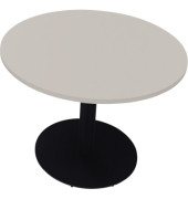 Besprechungstisch communication 810019181, 72cm (H), 100x100cm (BxT), rund, lichtgrau / anthrazit metallic