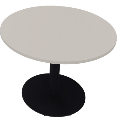 Besprechungstisch communication 810019181, 72cm (H), 100x100cm (BxT), rund, lichtgrau / anthrazit metallic