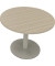 Besprechungstisch communication, 72cm (H), 100x100cm (BxT), rund, eiche natur / silber