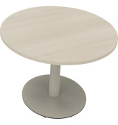 Besprechungstisch communication 810019272, 72cm (H), 100x100cm (BxT), rund, akazie hell / silber