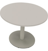 Besprechungstisch communication 810019281, 72cm (H), 100x100cm (BxT), rund, lichtgrau / silber