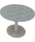 Besprechungstisch communication, 72cm (H), 100x100cm (BxT), rund, beton hell / silber