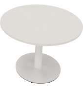Besprechungstisch communication, 72cm (H), 100x100cm (BxT), rund, wei&szlig; / wei&szlig;