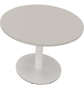 Besprechungstisch communication 810019381, 72cm (H), 100x100cm (BxT), rund, lichtgrau / weiß