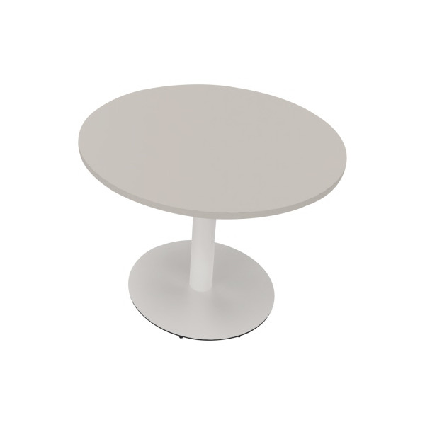 4003969065925 - Besprechungstisch communication 810019381 72cm (H) rund lichtgrau   verkehrsweiß 4003969065925 Soennecken