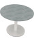Besprechungstisch communication, 72cm (H), 100x100cm (BxT), rund, beton hell / wei&szlig;