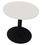 Besprechungstisch communication, 72cm (H), 80x80cm (BxT), rund, wei&szlig; / anthrazit metallic