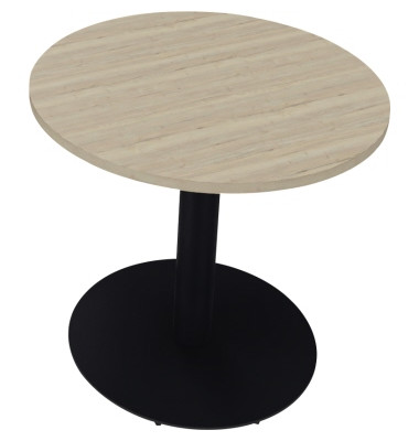 Besprechungstisch communication 810019471, 72cm (H), 80x80cm (BxT), rund, eiche natur / anthrazit metallic