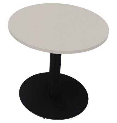Besprechungstisch communication, 72cm (H), 80x80cm (BxT), rund, lichtgrau / anthrazit metallic