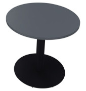 Besprechungstisch communication 810019482, 72cm (H), 80x80cm (BxT), rund, lavagrau / anthrazit metallic