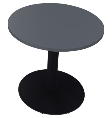 Besprechungstisch communication 810019482, 72cm (H), 80x80cm (BxT), rund, lavagrau / anthrazit metallic