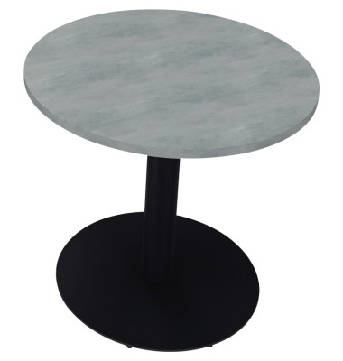 Besprechungstisch communication, 72cm (H), 80x80cm (BxT), rund, beton hell / anthrazit metallic