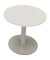 Besprechungstisch communication 810019501, 72cm (H), 80x80cm (BxT), rund, weiß / silber