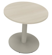 Besprechungstisch communication 810019572, 72cm (H), 80x80cm (BxT), rund, akazie hell / silber