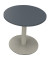 Besprechungstisch communication 810019582, 72cm (H), 80x80cm (BxT), rund, lavagrau / silber