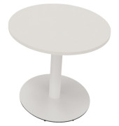 Besprechungstisch communication 810019601, 72cm (H), 80x80cm (BxT), rund, weiß / weiß