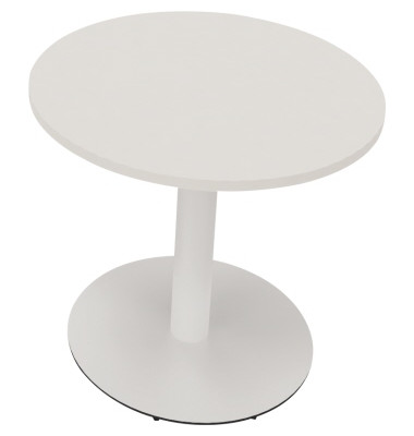 Besprechungstisch communication 810019601, 72cm (H), 80x80cm (BxT), rund, weiß / weiß
