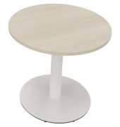 Besprechungstisch communication, 72cm (H), 80x80cm (BxT), rund, akazie hell / wei&szlig;