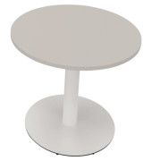 Besprechungstisch communication, 72cm (H), 80x80cm (BxT), rund, lichtgrau / wei&szlig;