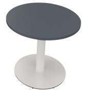 Besprechungstisch communication, 72cm (H), 80x80cm (BxT), rund, lavagrau / wei&szlig;