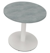 Besprechungstisch communication, 72cm (H), 80x80cm (BxT), rund, beton hell / wei&szlig;