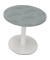 Besprechungstisch communication 810019683, 72cm (H), 80x80cm (BxT), rund, beton hell / weiß