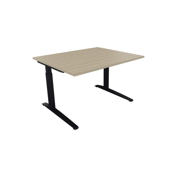 4003969071025 - Schreibtisch All in One 810021471 manuell höhenverstellbar 65-85cm (H) 120x100cm (BxT) rechteckig eiche natur   anthrazitmet