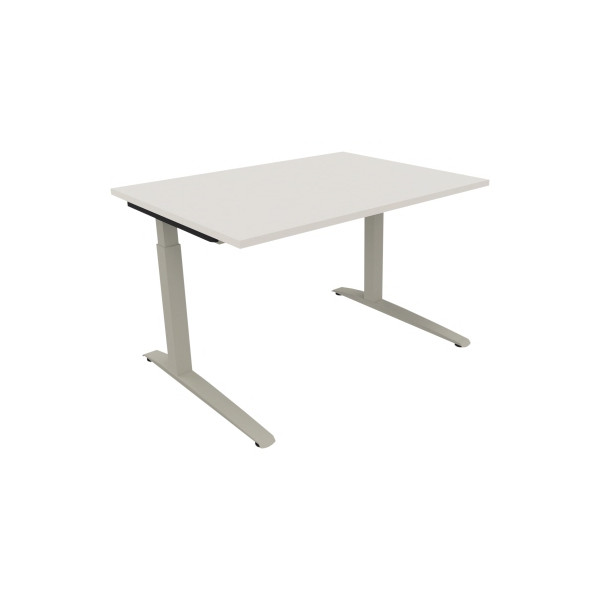 4003969071056 - Schreibtisch All in One 810021501 manuell höhenverstellbar 65-85cm (H) 120x100cm (BxT) rechteckig weiß   silberaluminium 40