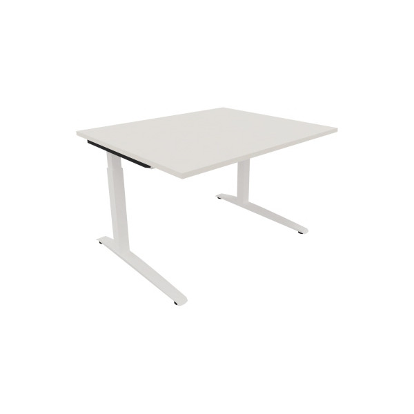4003969071179 - Schreibtisch All in One 810021601 manuell höhenverstellbar 65-85cm (H) 120x100cm (BxT) rechteckig weiß   verkehrsweiß 40039