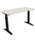 Schreibtisch All in One, manuell höhenverstellbar, 65-85cm (H), 120x60cm (BxT), rechteckig, weiß / anthrazit metallic