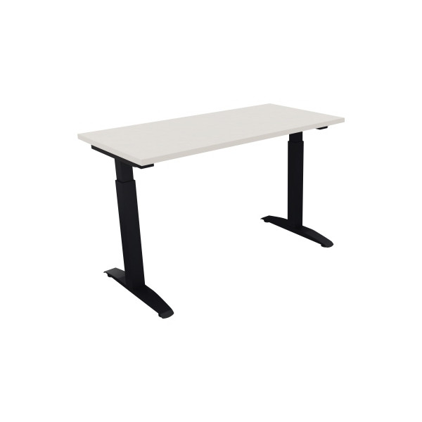 4003969071124 - Schreibtisch All in One 810021701 manuell höhenverstellbar 65-85cm (H) 120x60cm (BxT) rechteckig diamantweiß   anthrazit met