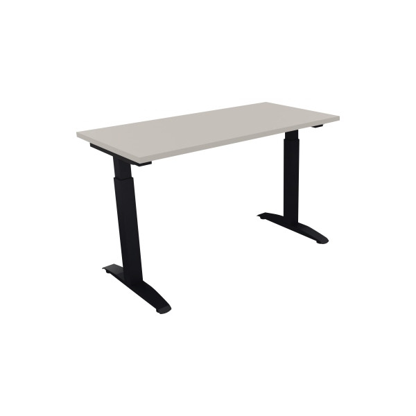 4003969071001 - Schreibtisch All in One 810021781 manuell höhenverstellbar 65-85cm (H) 120x60cm (BxT) rechteckig lichtgrau   anthrazit metal