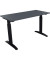 Schreibtisch All in One, manuell höhenverstellbar, 65-85cm (H), 120x60cm (BxT), rechteckig, lavagrau / anthrazit metallic