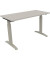Schreibtisch All in One, manuell höhenverstellbar, 65-85cm (H), 120x60cm (BxT), rechteckig, lichtgrau / silberaluminium