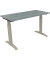 Schreibtisch All in One, manuell höhenverstellbar, 65-85cm (H), 120x60cm (BxT), rechteckig, beton hell / silberaluminium