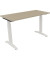 Schreibtisch All in One, manuell höhenverstellbar, 65-85cm (H), 120x60cm (BxT), rechteckig, eiche natur / weiß