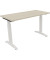 Schreibtisch All in One, manuell höhenverstellbar, 65-85cm (H), 120x60cm (BxT), rechteckig, akazie hell / weiß