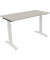 Schreibtisch All in One, manuell höhenverstellbar, 65-85cm (H), 120x60cm (BxT), rechteckig, lichtgrau / weiß