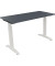 Schreibtisch All in One, manuell höhenverstellbar, 65-85cm (H), 120x60cm (BxT), rechteckig, lavagrau / weiß