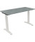 Schreibtisch All in One, manuell höhenverstellbar, 65-85cm (H), 120x60cm (BxT), rechteckig, beton hell / weiß