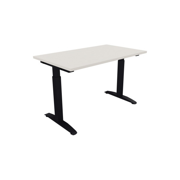 4003969071377 - Schreibtisch All in One 810022001 manuell höhenverstellbar 65-85cm (H) 120x70cm (BxT) rechteckig diamant weiß   anthrazit me