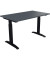 Schreibtisch All in One, manuell höhenverstellbar, 65-85cm (H), 120x70cm (BxT), rechteckig, lavagrau / anthrazit metallic