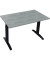 Schreibtisch All in One, manuell höhenverstellbar, 65-85cm (H), 120x70cm (BxT), rechteckig, beton hell / anthrazit metallic