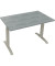 Schreibtisch All in One, manuell höhenverstellbar, 65-85cm (H), 120x70cm (BxT), rechteckig, beton hell / silberaluminium