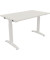 Schreibtisch All in One, manuell höhenverstellbar, 65-85cm (H), 120x70cm (BxT), rechteckig, weiß / weiß